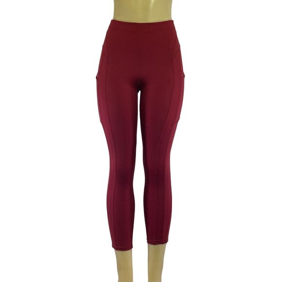 NWT Fabletics Gym Slim Boho Size Medium Dark Red Women's Legging - Picture 1 of 6